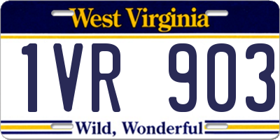 WV license plate 1VR903