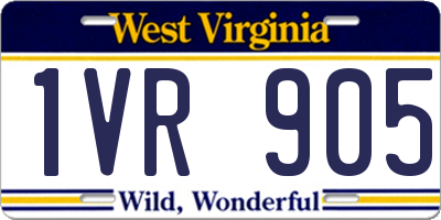WV license plate 1VR905