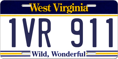 WV license plate 1VR911
