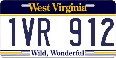 WV license plate 1VR912