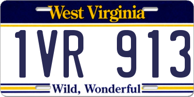 WV license plate 1VR913