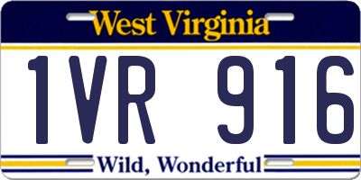 WV license plate 1VR916