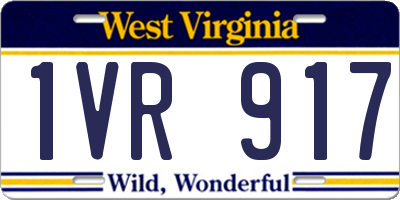 WV license plate 1VR917