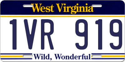 WV license plate 1VR919