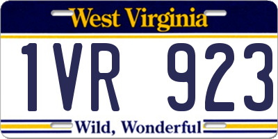 WV license plate 1VR923