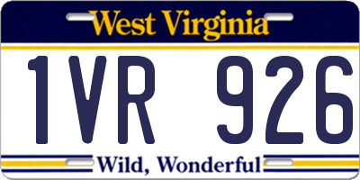 WV license plate 1VR926