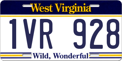 WV license plate 1VR928