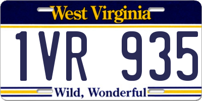WV license plate 1VR935
