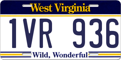 WV license plate 1VR936