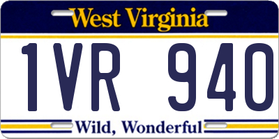 WV license plate 1VR940