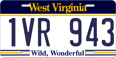 WV license plate 1VR943