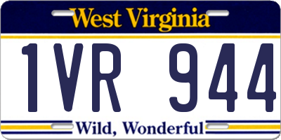 WV license plate 1VR944