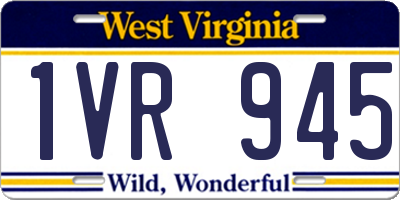 WV license plate 1VR945