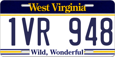 WV license plate 1VR948
