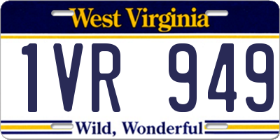 WV license plate 1VR949