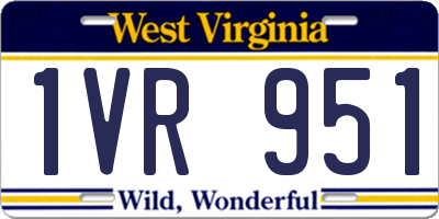 WV license plate 1VR951