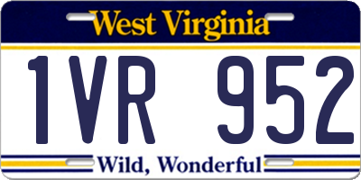 WV license plate 1VR952