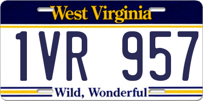 WV license plate 1VR957