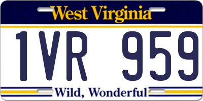 WV license plate 1VR959