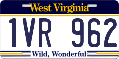 WV license plate 1VR962