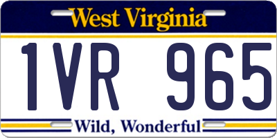 WV license plate 1VR965