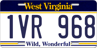 WV license plate 1VR968