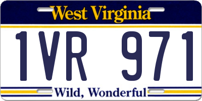 WV license plate 1VR971
