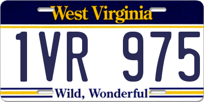 WV license plate 1VR975