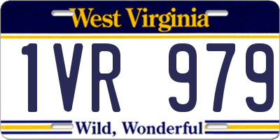 WV license plate 1VR979