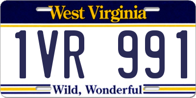 WV license plate 1VR991