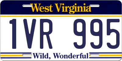 WV license plate 1VR995