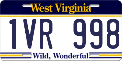 WV license plate 1VR998