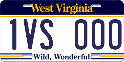 WV license plate 1VS000