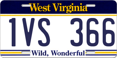 WV license plate 1VS366