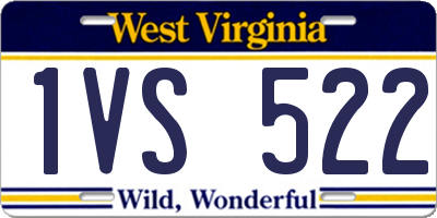 WV license plate 1VS522