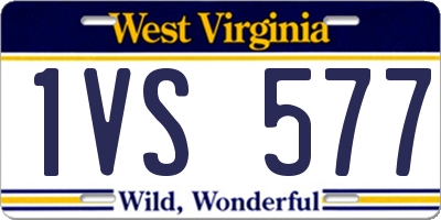 WV license plate 1VS577