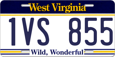 WV license plate 1VS855