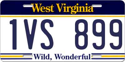 WV license plate 1VS899