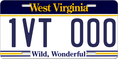 WV license plate 1VT000
