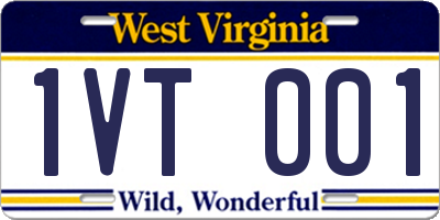 WV license plate 1VT001