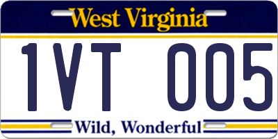 WV license plate 1VT005