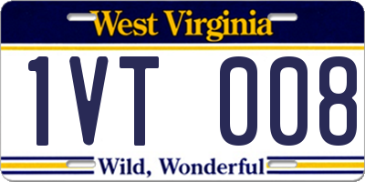 WV license plate 1VT008