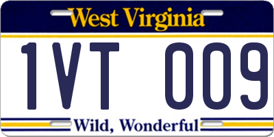 WV license plate 1VT009