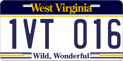 WV license plate 1VT016
