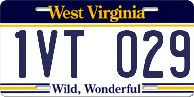 WV license plate 1VT029