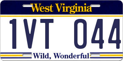 WV license plate 1VT044