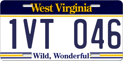 WV license plate 1VT046