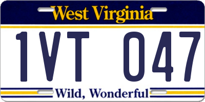WV license plate 1VT047