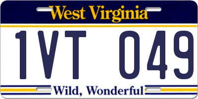 WV license plate 1VT049