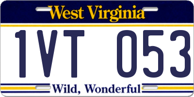 WV license plate 1VT053